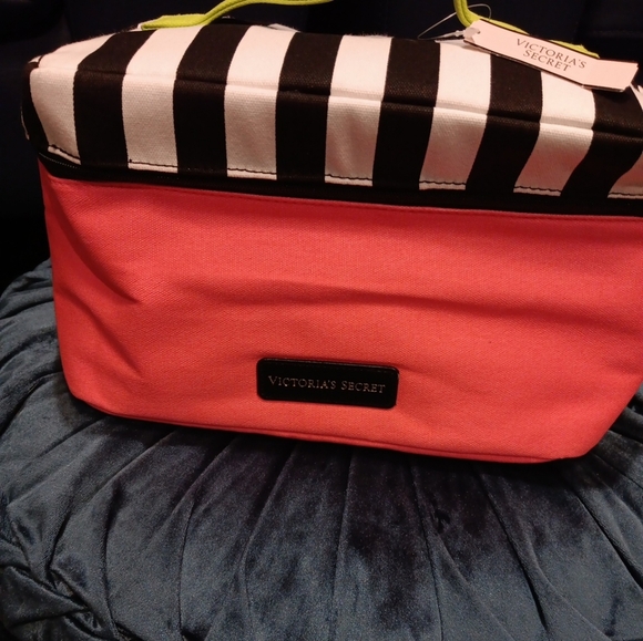 Victoria's Secret Striped Cosmetic Bag New - Picture 2 of 6